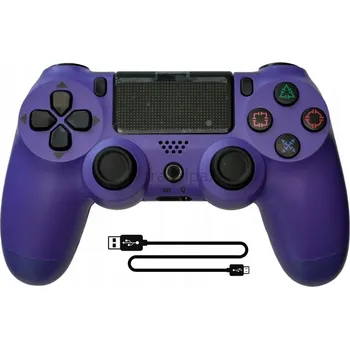 Gamepad BEZDRÁTOVÝ OVLADAČ PRO PS4 PS3 PAD DOUBLESCHOCK VIBRACE Fialový
