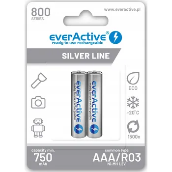 Článková baterie Nikl-metal-hydridové baterie (NiMH) Everactive AAA (R3) 800 mAh 2 ks