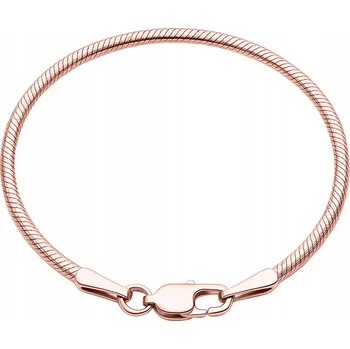 Náramek Náramek hadí kůže, had, lanko, pozlacený, 21 cm, dlouhý, dámský STŘÍBRO 925