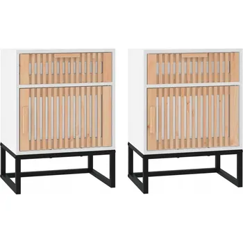 Noční stolek Noční stolek Skandinávie bílý 40x30x55,5 cm