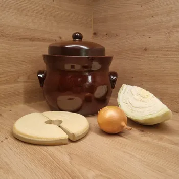 Dóza na potraviny Zelák keramický 2 l hnědý