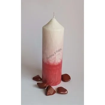 Svíčka Svíčka s kamenem - Jaspis červený