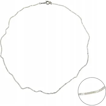 Náhrdelník Šperky Stříbrný řetízek tenký jemný krátký náhrdelník
