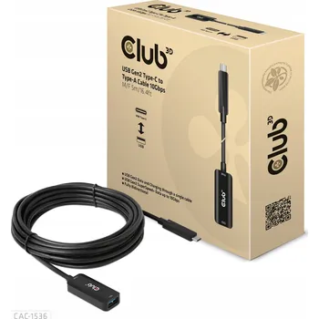 Datový kabel Kabel CLUB3D CAC-1536 USB 5 m, USB4 Gen 3x2, USB C - USB A
