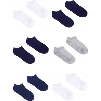 Dámské ponožky Chlapecké základní kotníkové ponožky Ponožky s prolamovaným vzorem BALENÍ 6 KUSŮ 27-30, YOCLUB