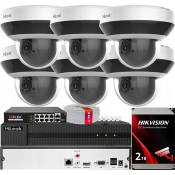 Bezpečnostní kamera Sada IP monitoringu pro 6 kamer PTZ Mini 4MPx PTZ-C4MP + HDD disk 2TB