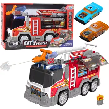 autíčko RKToys Hasičské auto se světlem, zvukem a vodním dělem
