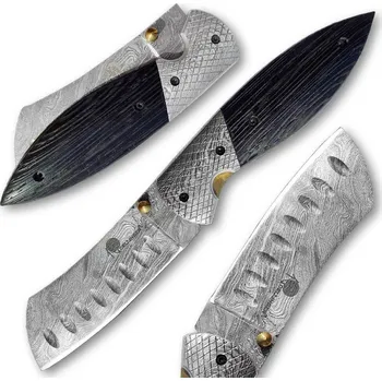 lovecký nůž Damaškový nůž Dellinger Tanto Obsidian – dřevo Wenge