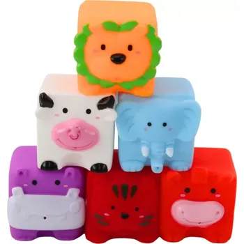 Měkké vzdělávací kostky na koupání Zvířata