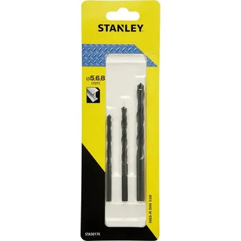 Příslušenství k vrtačce STANLEY Sada vrtáků do kovu HSS-R, 5;6;8mm