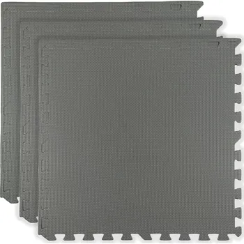 Pěnová podlahová podložka HUMBI 180 × 60 cm, velké puzzle, voděodolná, bezpečná, tmavě šedá (3 ks)