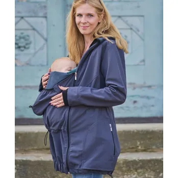 Těhotenská móda Jožánek Softshellová NOSÍCÍ bunda Pavla + TĚHOTENSKÁ vsadka, antracitová šedá Barva: antracitová šedá, Velikost: S/M