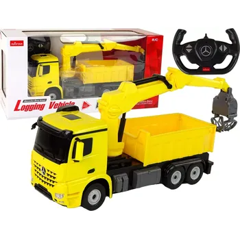 RC model auta Nákladní auto s drapákem Mercedes Rastar Žluté