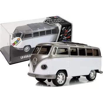 autíčko Lean Toys Autobus Spring Drive White se světly a zvukem