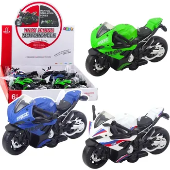 Sportovní závodní motocykl se setrvačníkem, světly a zvuky