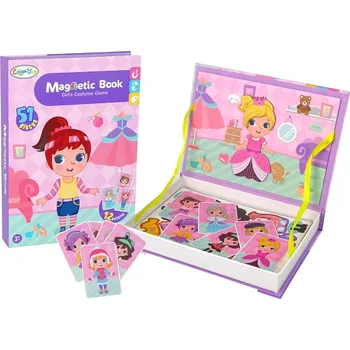 Hračka pro nejmenší Magnetická kniha převleků pro dívky
