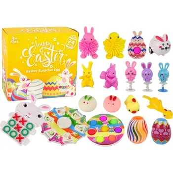 Velikonoční dekorace Velikonoční sada antistresových fidget hraček 18 ks