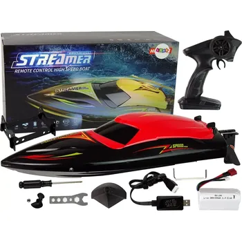 RC model auta Rychlostní RC člun 2,4 GHz červený 35 km/h