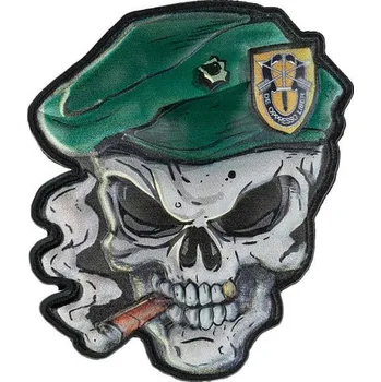 Čepice 101INC Nášivka 3D plastová LEBKA s baretem velcro