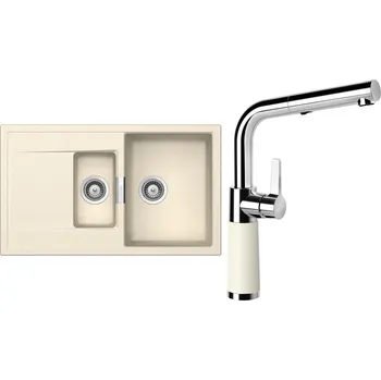 Kuchyňský dřez Set Schock S7-11 (dřez Mono D-150 Magnolia + baterie SC-540.120 Magnolia)