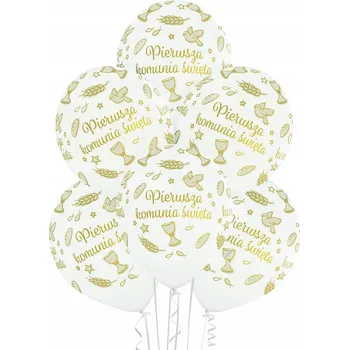 Balónek Balónky s potiskem První Svaté Přijímání 6 Ks 30 cm