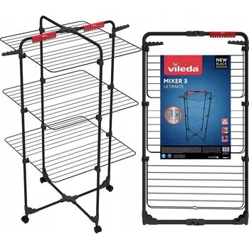 Sušák na prádlo Sušák na prádlo Vileda Mixer 3 Ultimate černá - stojící, vertikální