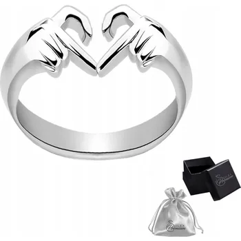 Prsten Prstýnek Stříbro ryzost 925 Prsten LÁSKY Ruce tvořící srdce | vel. 22