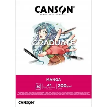 Blok A3, 200g, 50 listů, Graduate Manga Canson
