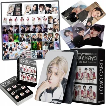 Obraz 55 SZT NOWY IDOL ALBUM PLAKATÓW ZDJĘĆ KART LOMO STRAY KIDS SOCIÁLNÍ CESTA