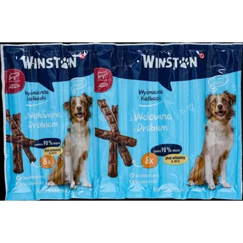 Krmivo pro psa WINSTON Krmivo pro dospělé psy, klobásky s hovězím a drůbežím masem, 8 ks