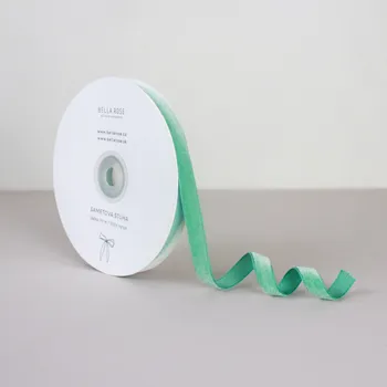 Stuha Bella Rose Sametová stuha 1 cm – Dusty Mint (10 m)