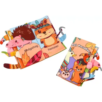 Hračka Měkká vzdělávací šustící knížka – lesní zvířátka