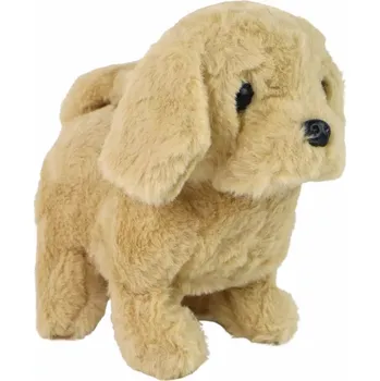 plyšák Interaktivní chodící štěkající hračka pejsek béžový