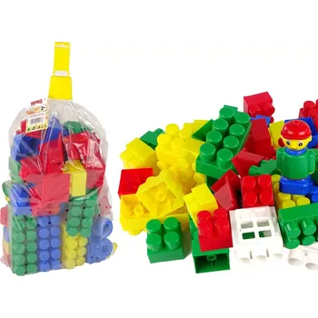 ostatní stavebnice mamido Barevné stavební kostky K3 střední 65 ks