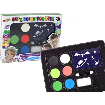 kreativní sada Dětská sada na malování na obličej se šablonami, 6 barev