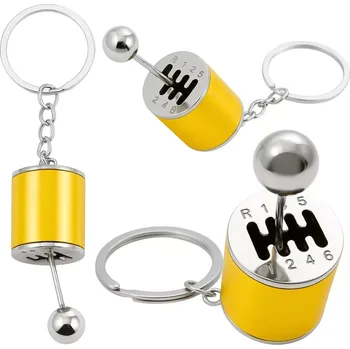 Kovový přívěsek na klíče ve tvaru řadicí páky – zlatý