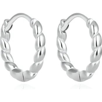 Náušnice Slušivé stříbrné náušnice kruhy AGT-E046K Agato