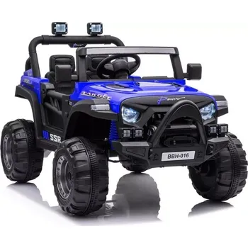 Dětské elektrovozidlo Dětské elektrické autíčko 12V v modré barvě s EVA koly a dálkovým ovládáním