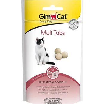 Pamlsek pro kočku Gimcat MaltTabs Pamlsek Odpuzující tablety pro kočky AntiHerball 40 g