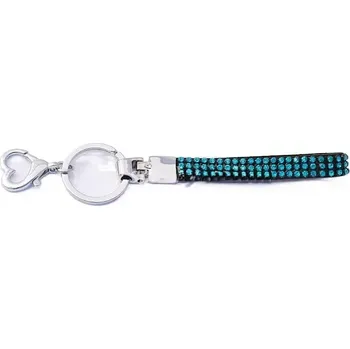 Přívěsek na klíče s kamínky tyrkys (Klíčenka)