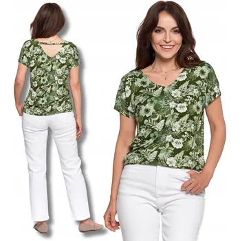 Dámská halenka Moraj halenka s krátkým rukávem střih volná velikost 3XL