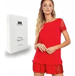 Eldar dámské pyžamo viskóza červené velikost XL