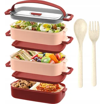 Svačinový box Box na oběd LUNCHBOX ŚNIADANIÓWKA PUDEŁKO NA LUNCH 2200 ml