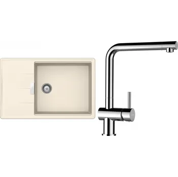 Kuchyňský dřez Set Schock S17-12 (dřez Tia D-100LS Magnolia + baterie Epos Chrom)