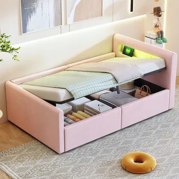 Postel Patrová postel Arhatreya moderní 90 x 200 cm růžová