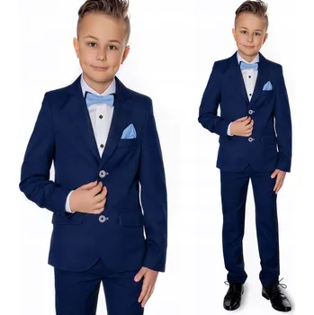 CHLAPECKÝ OBLEK dětský chlapecký m0124 tmavě modrý elegantní 164 slim