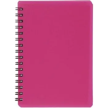 Blok Plastic blok NEON růžový A6, linka, 60 listů
