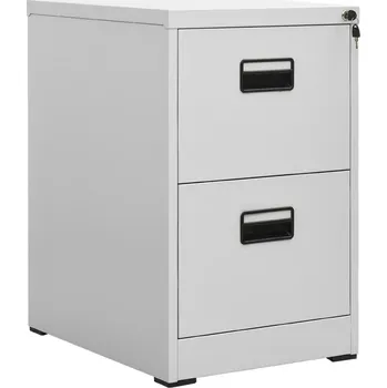 Kartotéka vidaXL Kancelářská skříň světle šedá 46 x 62 x 72,5 cm ocel