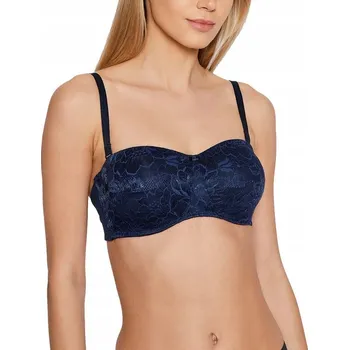 Podprsenka Triumph podprsenka bardotka, balkonetka modrá velikost 85D