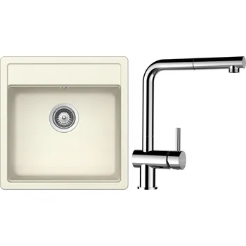 Kuchyňský dřez Set Schock S10-13 (dřez Mono N-100S Magnolia + baterie Epos.120 Chrom)